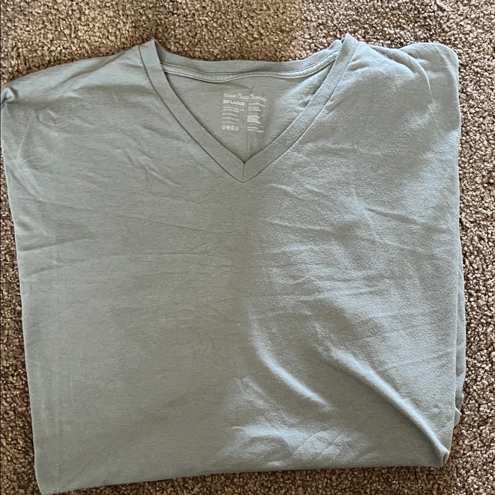 Men's V-Neck Short Sleeve Tee — Light Sage Green